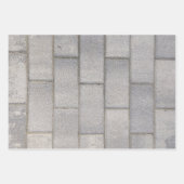 Gray Brick Cement Sidewalk Inpakpapier Vel (Voorkant)