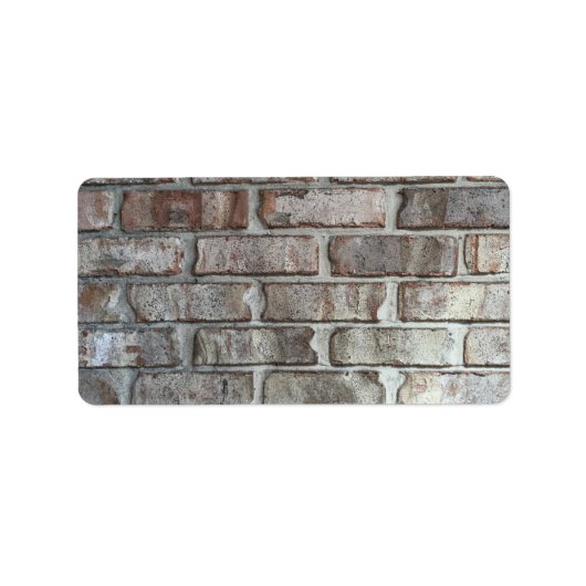 Gray Brick Wall Grunge Bricks Background Texture Etiket (Voorkant)