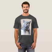 Gray British Shorthair Cat T-shirt (Voorkant volledig)