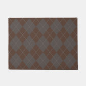 Gray Brown Argyle Doormat Rug Gift Deurmat (Voorkant)