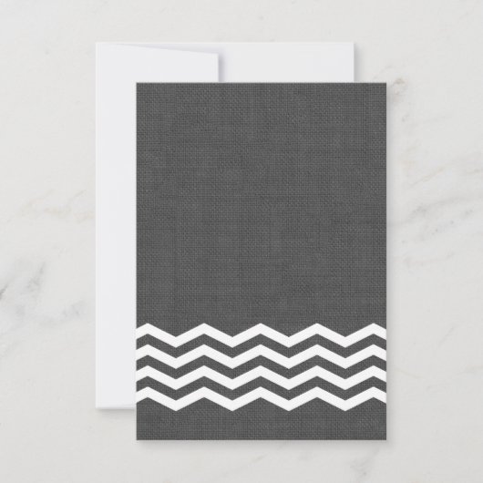 Gray Burlap RSVP (Voorkant)
