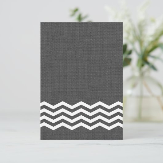 Gray Burlap RSVP (Staand voorkant)