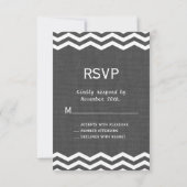 Gray Burlap RSVP Kaartje (Achterkant)