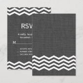 Gray Burlap RSVP Kaartje (Voorkant / Achterkant)