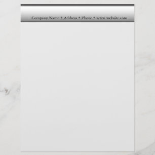 Gray Business Letterhead Gepersonaliseerd Briefhoofd
