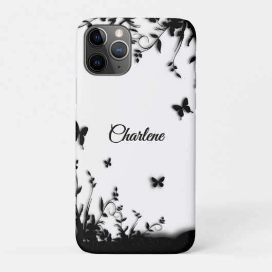 Gray Butterfly Garden Personeelsformatie Case-Mate iPhone Case (Achterkant)