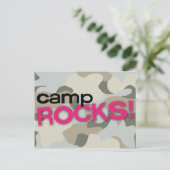Gray Camo CAMP ROCKS! Carte postale (Debout devant)