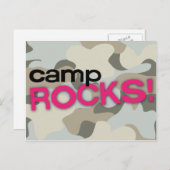 Gray Camo CAMP ROCKS! Carte postale (Devant / Derrière)