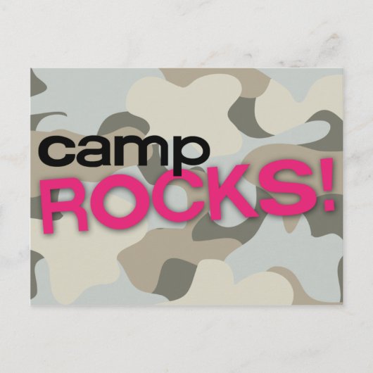 Gray Camo CAMP ROCKS! Carte postale (Devant)