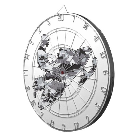 Gray Camoflage Snowmobiler Dartbord (Voorkant Rechts)