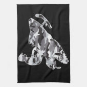 Gray Camoflage Snowmobiler Theedoek (Verticaal)