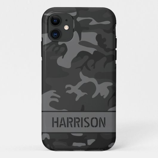 Gray Camouflage Case-Mate iPhone Case (Achterkant)