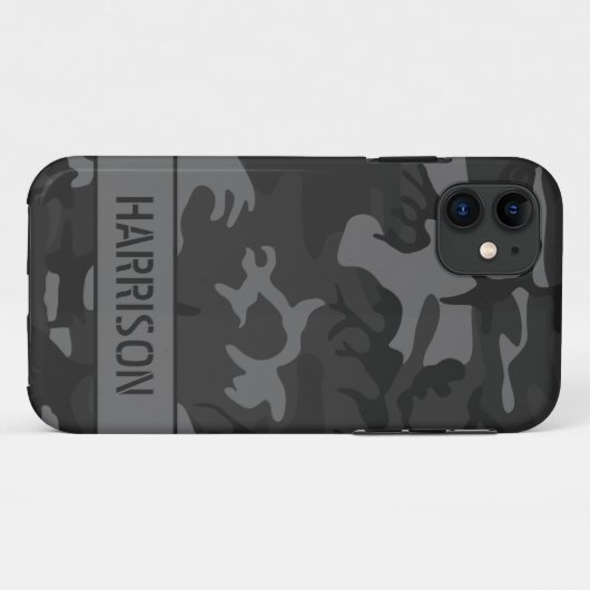 Gray Camouflage Case-Mate iPhone Case (Achterkant (horizontaal))