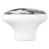 Gray Camouflage Monogram Initiaal gepersonaliseerd Keramische Knop (Zijkant)