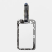 Gray camouflage pattern bagagelabel (Achterkant verticaal)