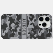 Gray Camouflage Personalized Case-Mate iPhone Case (Achterkant (horizontaal))