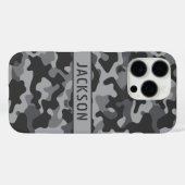 Gray Camouflage Personalized Case-Mate iPhone Case (Achterkant (horizontaal))
