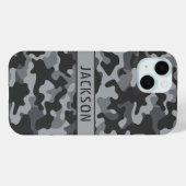 Gray Camouflage Personalized Case-Mate iPhone Case (Achterkant (horizontaal))