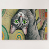 Gray Cat 1000 Piece Puzzle (Horizontal)
