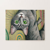 Gray Cat 250 Piece Puzzle (Horizontal)