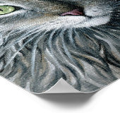 Gray Cat portret 478 Poster (Hoek)