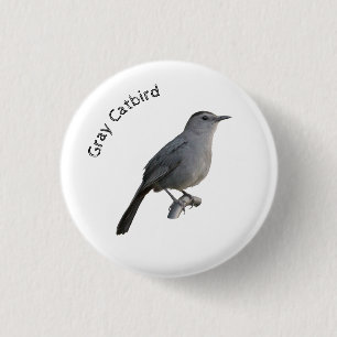 Gray Catbird Ronde Button 3,2 Cm