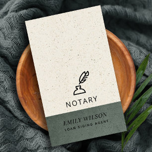 GRAY CERAMIC GLAZED SPECKLED FEATHER NIB NOTARY VISITEKAARTJE