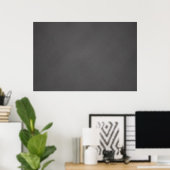 Gray Chalkboard Background Black Chalk Board Poster (Thuiskantoor)