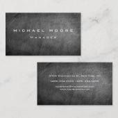 Gray Chalkboard Pattern Manager Visitekaartje (Voorkant / Achterkant)