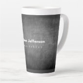 Gray Chalkboard Pattern Red Latte Mok (Rechterhoek)