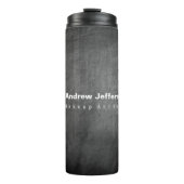 Gray Chalkboard Pattern Red Thermosbeker (Voorkant)