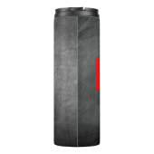 Gray Chalkboard Pattern Red Thermosbeker (Achterkant)