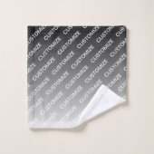 Gray (changeable color) Ombre & Text Pattern (Gant de toilette)