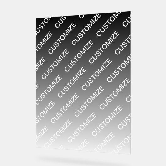 Gray (changeable color) Ombre & Text Pattern (Angle)