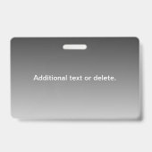 Gray (changeable color) Ombre & Text Pattern Badge (Achterkant)