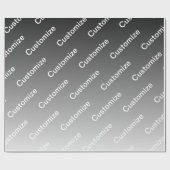 Gray (changeable color) Ombre & Text Pattern Cadeaupapier (Vlak)