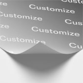 Gray (changeable color) Ombre & Text Pattern Cadeaupapier (Hoek)