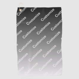 Gray (changeable color) Ombre & Text Pattern Golfhanddoek