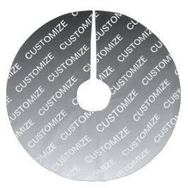 Gray (changeable color) Ombre & Text Pattern Kerstboom Rok