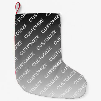 Gray (changeable color) Ombre & Text Pattern Kleine Kerstsok