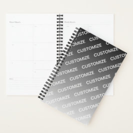 Gray (changeable color) Ombre & Text Pattern Planner
