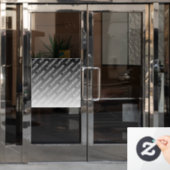 Gray (changeable color) Ombre & Text Pattern Raamsticker (Kantoordeur)