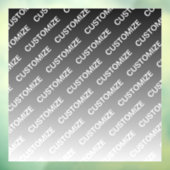 Gray (changeable color) Ombre & Text Pattern Raamsticker (Vel 3)