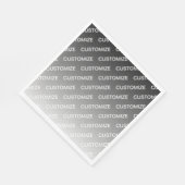 Gray (changeable color) Ombre & Text Pattern Servet (Hoek)