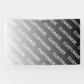 Gray (changeable color) Ombre & Text Pattern Spandoek (Horizontaal)