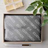 Gray (changeable color) Ombre & Text Pattern Tissuepapier (Geschenk)