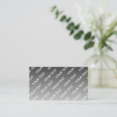 Gray (changeable color) Ombre & Text Pattern Visitekaartje (Staand voorkant)