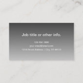 Gray (changeable color) Ombre & Text Pattern Visitekaartje (Achterkant)