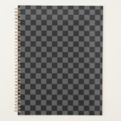 Gray Checkered Checkerboard Planner (Voorkant)