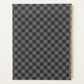 Gray Checkered Checkerboard Planner (Achterkant)